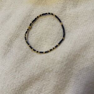 Enewton Navy & gold beaded bracelet